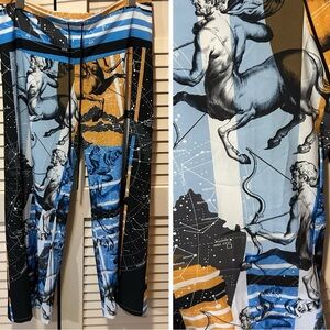 Clover Canyon XS Wide Leg Silky Like Pants Sagittarius Constellation Pattern